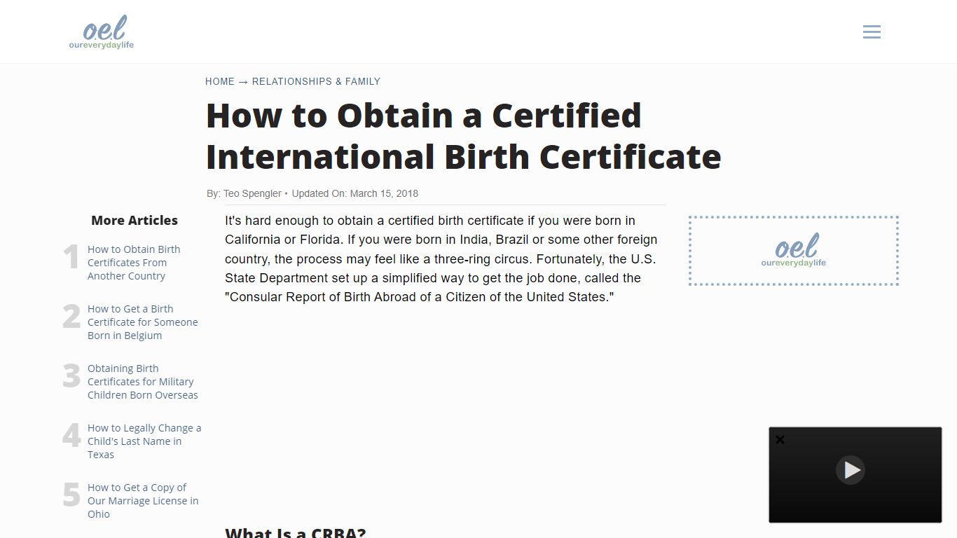 How to Obtain a Certified International Birth Certificate